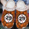 Baseball Whitesole Proud Orange Personalize Clog Custom Crocs Clog Number On Sandal Fashion Style Comfortable For Women Men Kid
