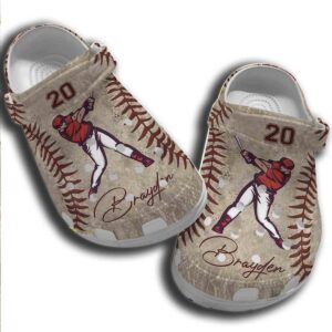 Baseballer Shoes Crocs Clog For Batter Men-Play Ball Shoes Crocbland Clog Gift For Men Boyfriend