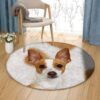 Basenji Round Carpet Floor Rug Living Room Bedroom Decor Round Area Rug Carpet