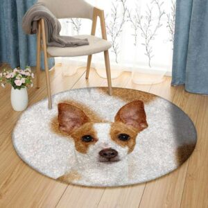 Basenji Round Carpet Floor Rug Living Room Bedroom Decor Round Area Rug Carpet