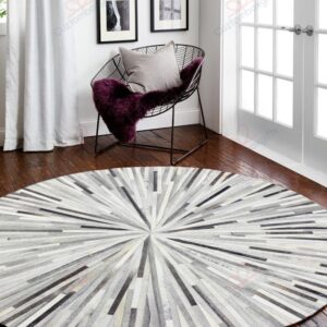 Bashian Grant Round Carpet Floor Rug Living Room Bedroom Decor Round Area Rug Carpet