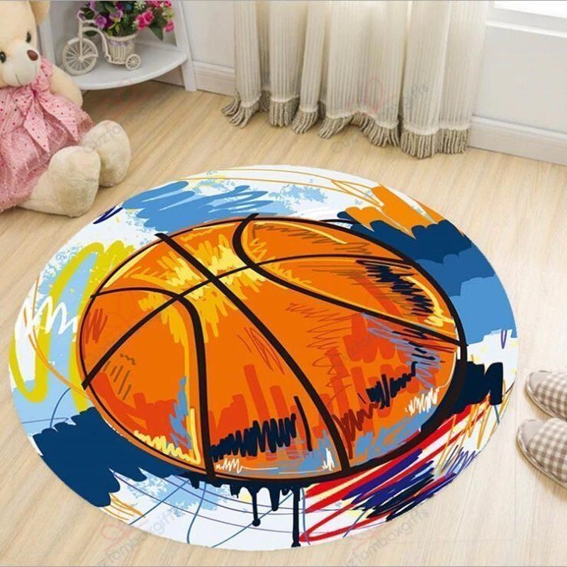 Basketball Ball 1 Round Carpet Floor Rug Living Room Bedroom Decor Round Area Rug Carpet Basketball Ball 1 Round Carpet Floor Rug Living Room Bedroom Decor Round Area Rug Carpet