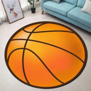 Basketball Ball Round Carpet Floor Rug Living Room Bedroom Decor Round Area Rug Carpet