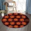 Basketball Balls Round Carpet Floor Rug Living Room Bedroom Decor Round Area Rug Carpet