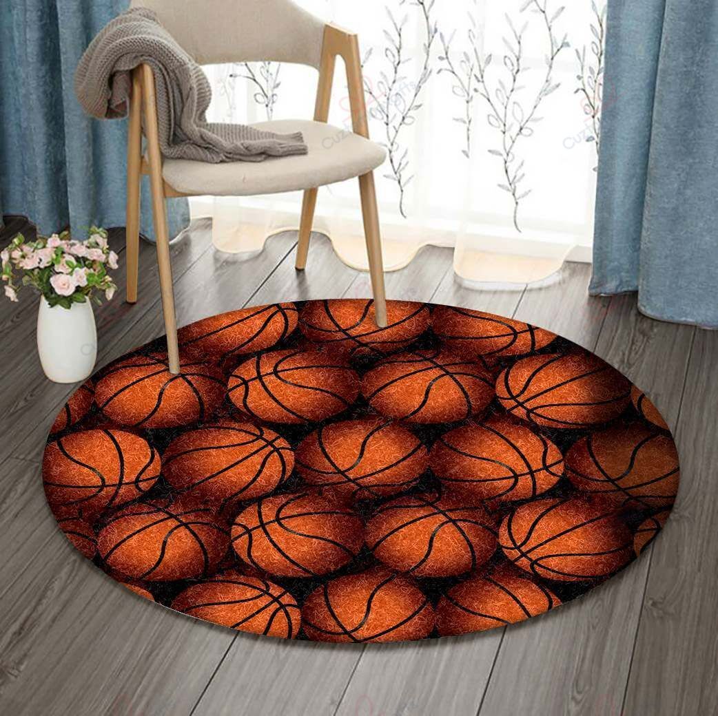 Basketball Balls Round Carpet Floor Rug Living Room Bedroom Decor Round Area Rug Carpet Basketball Balls Round Carpet Floor Rug Living Room Bedroom Decor Round Area Rug Carpet