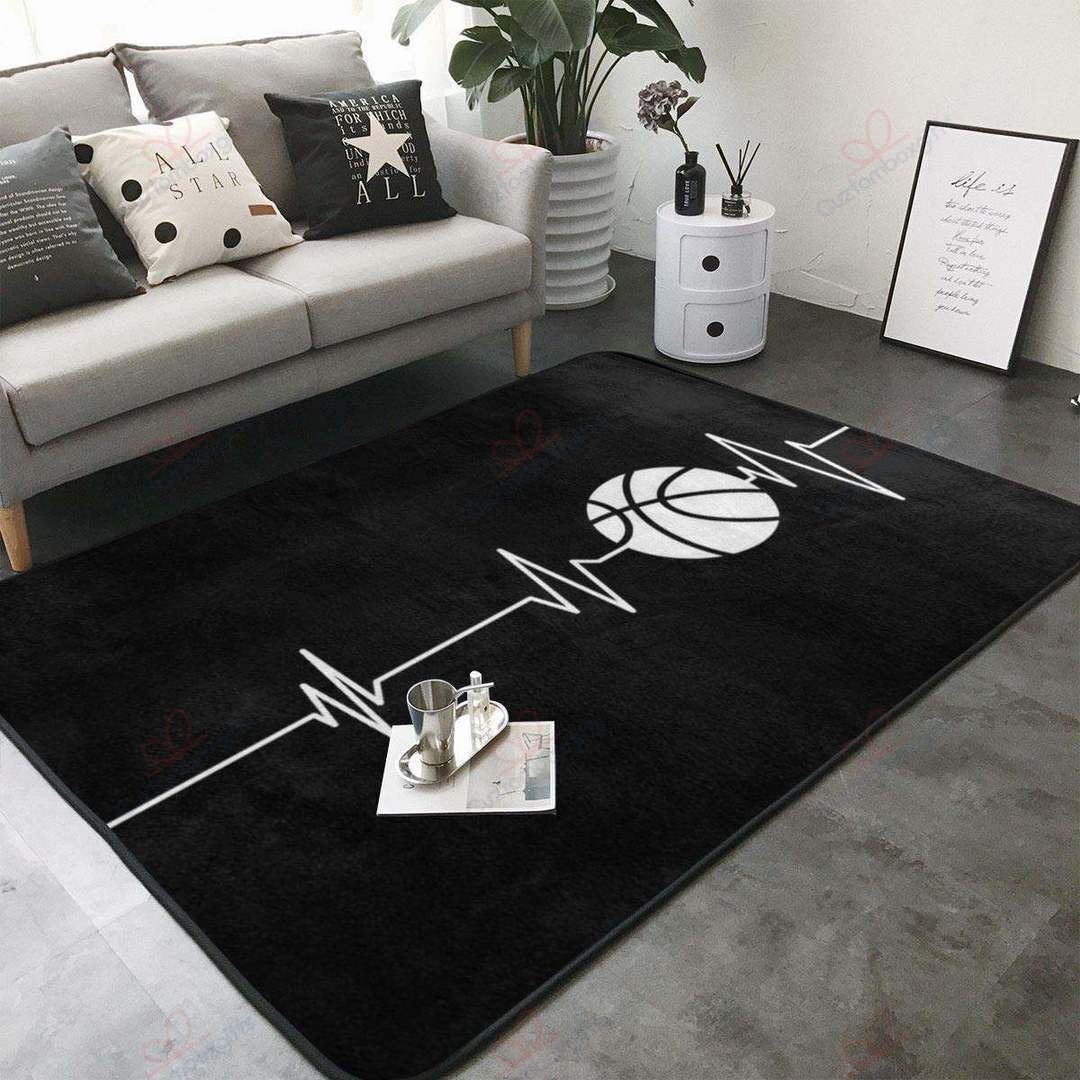 Basketball Black Rug Sport Decor Gift Floor Decor Living Room Carpet Rug Area Rug - 8cdffebf568f Basketball Black Rug Sport Decor Gift Floor Decor Living Room Carpet Rug Area Rug - 8cdffebf568f