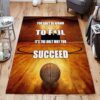Basketball Cant Be Afraid To Fail Rug Sport Decor Gift Floor Decor Living Room Carpet Rug Area Rug - b2dc4b356b84