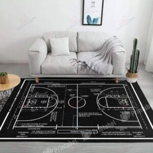 Basketball Coach Rug Sport Decor Gift Floor Decor Living Room Carpet Rug Area Rug - 4466e4e35d72