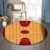 Basketball Court Round Carpet Floor Rug Living Room Bedroom Decor Round Area Rug Carpet