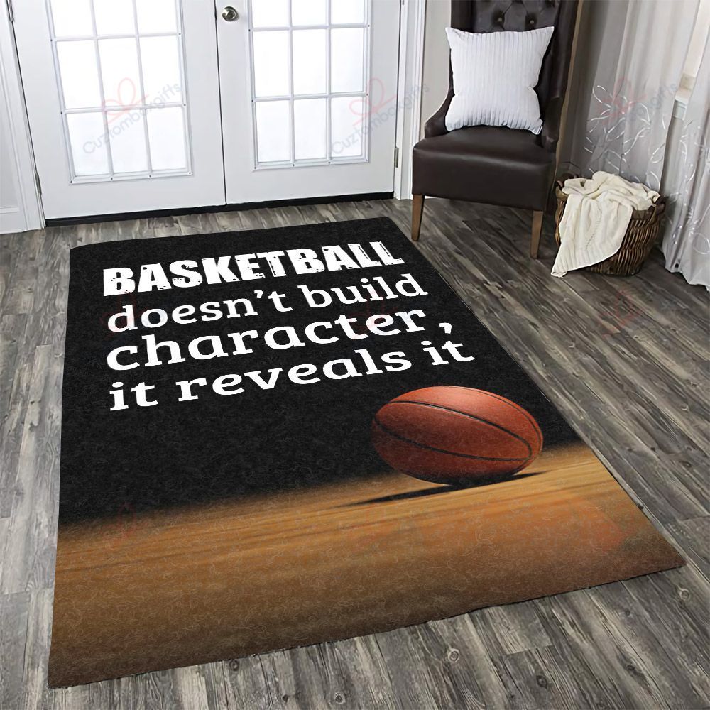 Basketball Doesnt Build Character It Reveals It Rug Sport Decor Gift Floor Decor Living Room Carpet Rug Area Rug - cdcd6ef4afc1 Basketball Doesnt Build Character It Reveals It Rug Sport Decor Gift Floor Decor Living Room Carpet Rug Area Rug - cdcd6ef4afc1