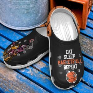 Basketball Eat Sleep Sku 187 Crocs Clog Clog Shoes