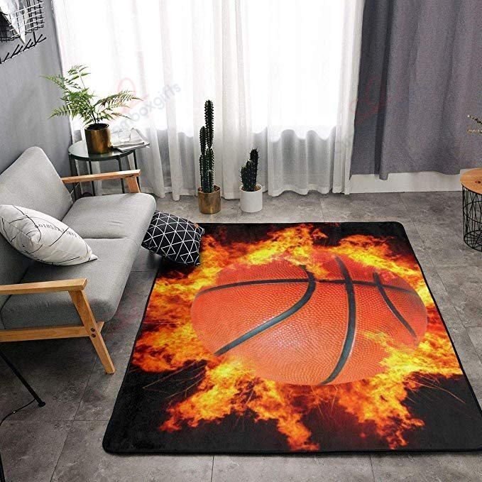 Basketball Fire 1 Rug Sport Decor Gift Floor Decor Living Room Carpet Rug Area Rug - 3597a75802e6 Basketball Fire 1 Rug Sport Decor Gift Floor Decor Living Room Carpet Rug Area Rug - 3597a75802e6