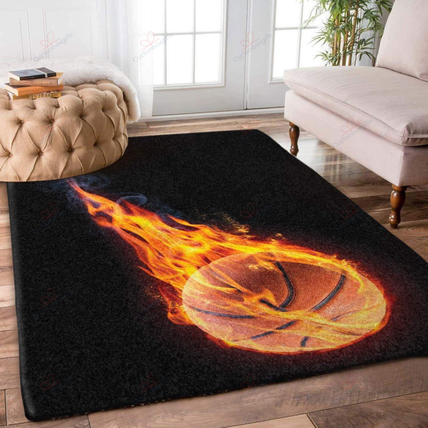Basketball Fire Rug Sport Decor Gift Floor Decor Living Room Carpet Rug Area Rug - 12d0efaf7a59 Basketball Fire Rug Sport Decor Gift Floor Decor Living Room Carpet Rug Area Rug - 12d0efaf7a59