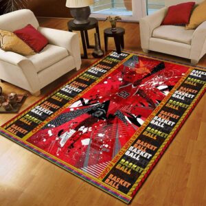 Basketball Lover Rug Sport Decor Gift Floor Decor Living Room Carpet Rug Area Rug - 4ed887266bf2