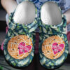 Basketball Mom Green Feather Crocs Clog Clog Shoes