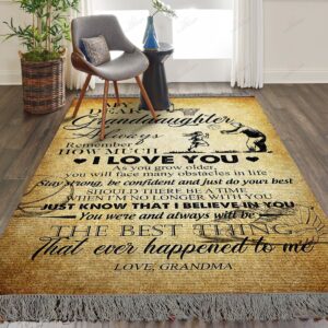 Basketball My Dear Granddaughter Always Remember How Much I Love You Rug Sport Decor Gift Floor Decor Living Room Carpet Rug Area Rug - de32f6aa8a6f