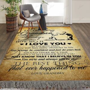 Basketball My Dear Grandson Always Remember How Much I Love You 1 Rug Sport Decor Gift Floor Decor Living Room Carpet Rug Area Rug - edbb2009a0b4