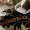 Basketball Painting 1 Round Carpet Floor Rug Living Room Bedroom Decor Round Area Rug Carpet