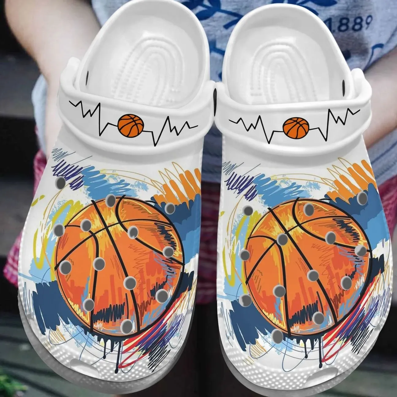 Basketball Personalize Clog Custom Crocs Fashionstyle Comfortable For Women Men Kid Print 3D Basketball In My Heart Basketball Personalize Clog Custom Crocs Fashionstyle Comfortable For Women Men Kid Print 3D Basketball In My Heart