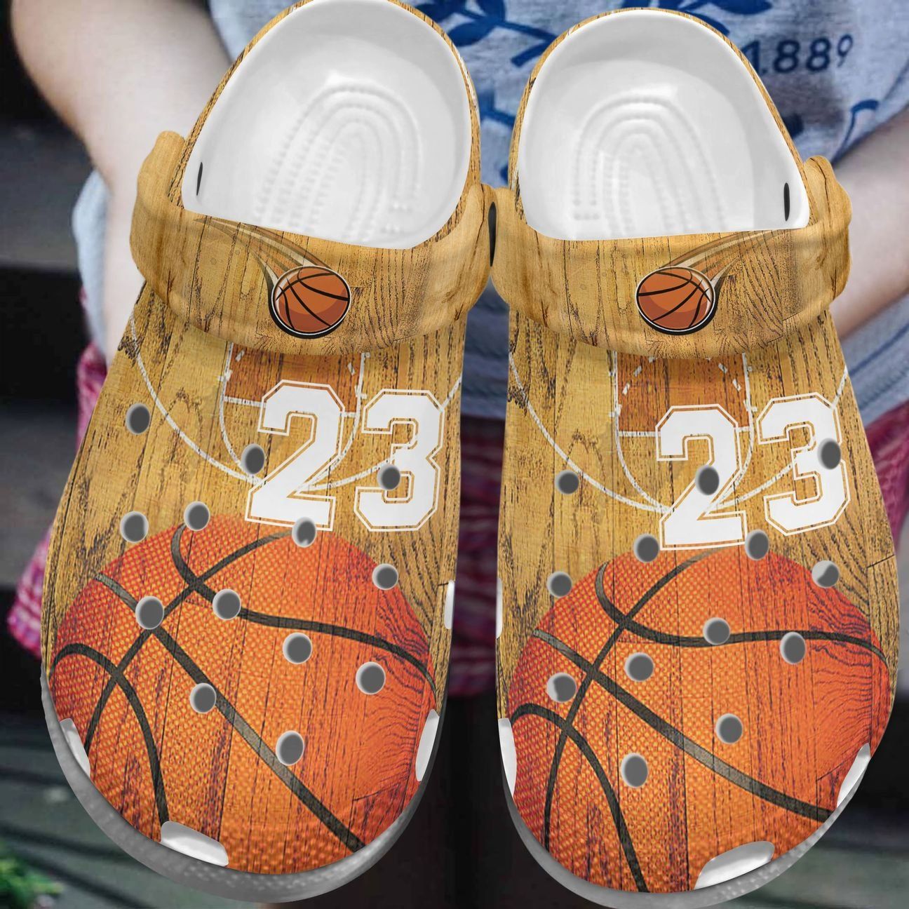 Basketball Personalize Clog Custom Crocs Fashionstyle Comfortable For Women Men Kid Print 3D Personalized Slam Slam Basketball Personalize Clog Custom Crocs Fashionstyle Comfortable For Women Men Kid Print 3D Personalized Slam Slam