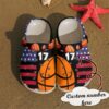 Basketball Personalized American Sku 181 Crocs Crocband Clog Comfortable For Mens Womens Classic Clog Water Shoes