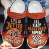 Basketball Personalized Personalize Clog Custom Crocs Fashionstyle Comfortable For Women Men Kid Print 3D Life Is Better On The Court
