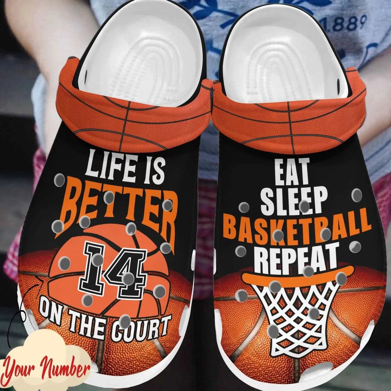 Basketball Personalized Personalize Clog Custom Crocs Fashionstyle Comfortable For Women Men Kid Print 3D Life Is Better On The Court Basketball Personalized Personalize Clog Custom Crocs Fashionstyle Comfortable For Women Men Kid Print 3D Life Is Better On The Court