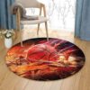 Basketball Power Round Carpet Floor Rug Living Room Bedroom Decor Round Area Rug Carpet