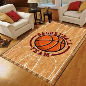 Basketball Team Rug Sport Decor Gift Floor Decor Living Room Carpet Rug Area Rug - 5e1553744d66