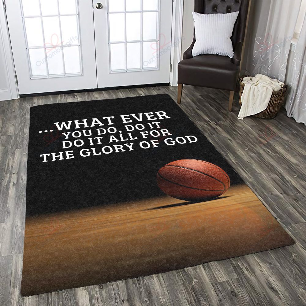 Basketball What Ever You Do Do It Do It All For The Glory Of God Rug Sport Decor Gift Floor Decor Living Room Carpet Rug Area Rug - 31830cae219d Basketball What Ever You Do Do It Do It All For The Glory Of God Rug Sport Decor Gift Floor Decor Living Room Carpet Rug Area Rug - 31830cae219d
