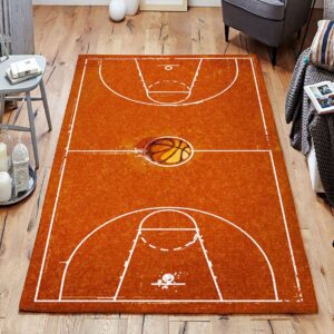Basketball Yard Rug Sport Decor Gift Floor Decor Living Room Carpet Rug Area Rug - 703fc4a83688