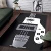 Bass Guitar Rectangle Rug Sport Decor Gift Floor Decor Living Room Carpet Rug Area Rug - 07bbf0252e26
