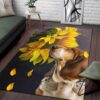 Basset Hound 2 Rug Sport Decor Gift Floor Decor Living Room Carpet Rug Area Rug - cf4f9817f534