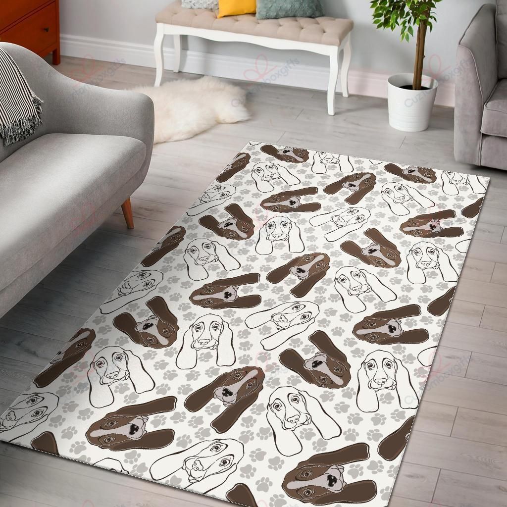 Basset Hound Dog Pattern Rug Sport Decor Gift Floor Decor Living Room Carpet Rug Area Rug - d1410a81e261 Basset Hound Dog Pattern Rug Sport Decor Gift Floor Decor Living Room Carpet Rug Area Rug - d1410a81e261
