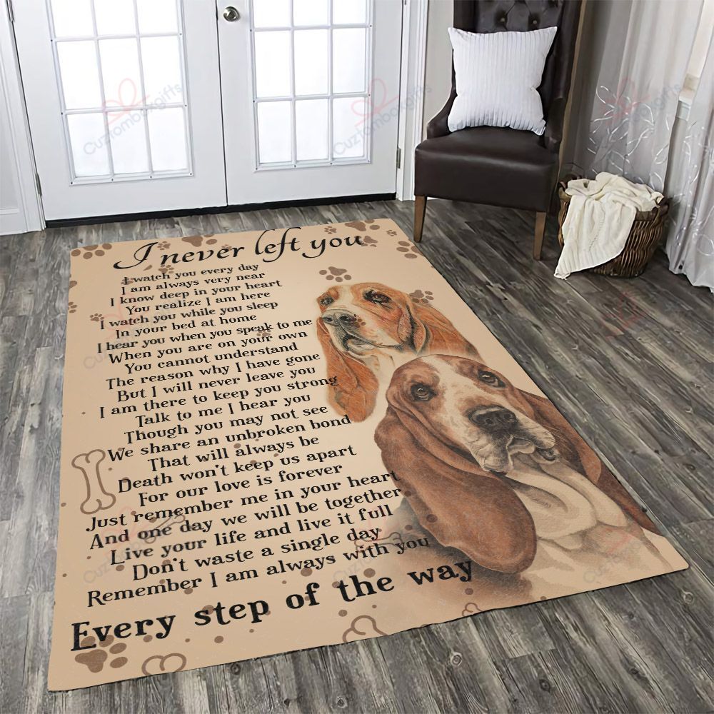 Basset Hound I Never Left You Every Step Of The Way Rug Sport Decor Gift Floor Decor Living Room Carpet Rug Area Rug - 09afb8ae39fe Basset Hound I Never Left You Every Step Of The Way Rug Sport Decor Gift Floor Decor Living Room Carpet Rug Area Rug - 09afb8ae39fe