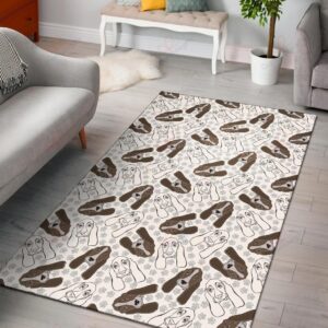 Basset Hound Pattern 1 Rug Sport Decor Gift Floor Decor Living Room Carpet Rug Area Rug - 9f299165069f