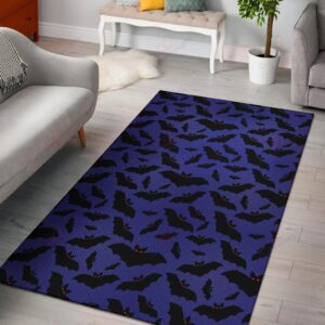 Bat Halloween Pattern 2 Rug Sport Decor Gift Floor Decor Living Room Carpet Rug Area Rug - 0d34a20e537d