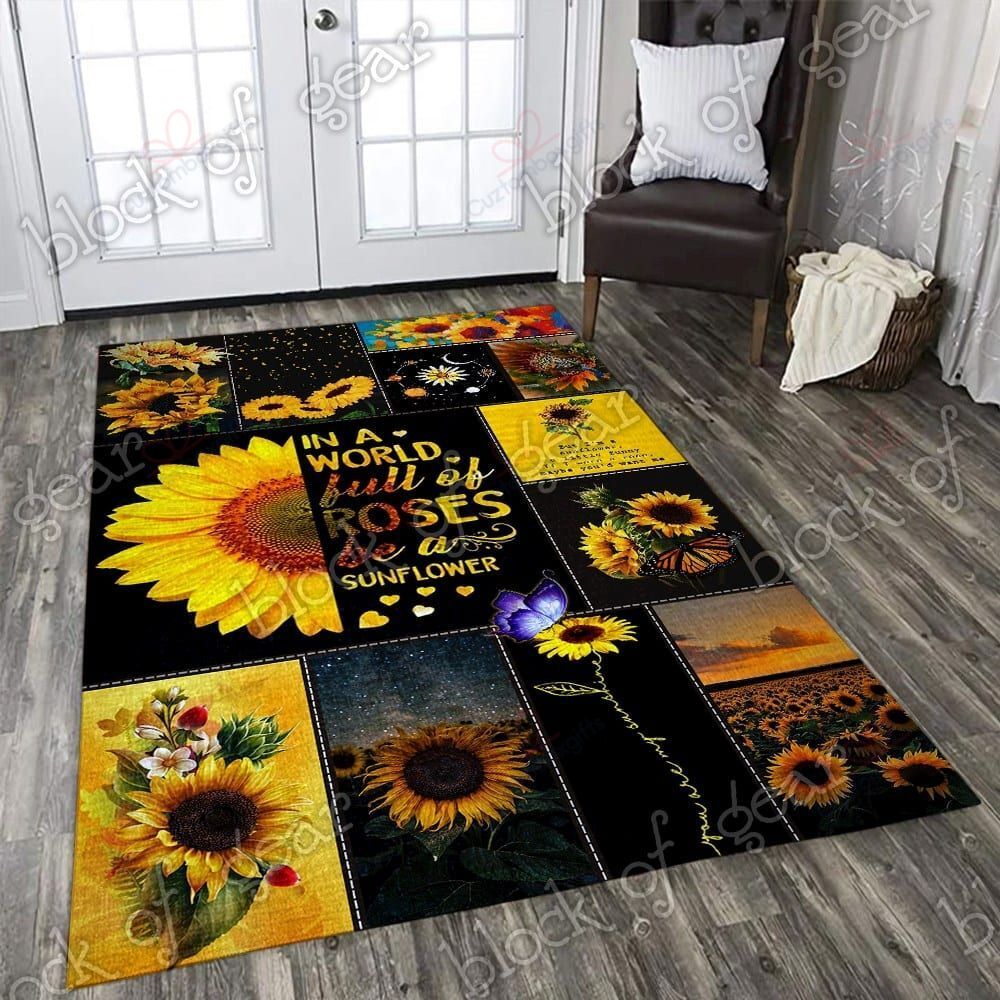 Be A Sunflower Rug Sport Decor Gift Floor Decor Living Room Carpet Rug Area Rug - 15a9b36217b5 Be A Sunflower Rug Sport Decor Gift Floor Decor Living Room Carpet Rug Area Rug - 15a9b36217b5