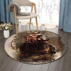 Be Cowboy Round Carpet Floor Rug Living Room Bedroom Decor Round Area Rug Carpet
