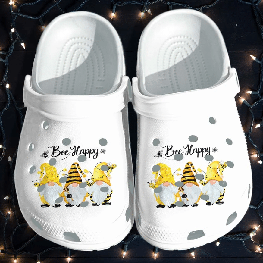 Be Happy Gnomies Bee Shoes Crocs Clog – Bee Cute Shoes Clog Birthday Gifts For Daughter Girl Woman Be Happy Gnomies Bee Shoes Crocs Clog – Bee Cute Shoes Clog Birthday Gifts For Daughter Girl Woman