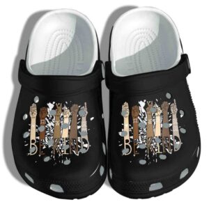 Be Kind Signal Hand Colorful Skin Shoes Crocs Clog – Peace Black Girl Birthday Gifts Shoes