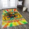 Be Kind Sunflower Rug Sport Decor Gift Floor Decor Living Room Carpet Rug Area Rug - 128cb2a1f54f
