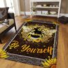 Be Yourself Bee Sunflower Rug Sport Decor Gift Floor Decor Living Room Carpet Rug Area Rug - 12dceb61925e