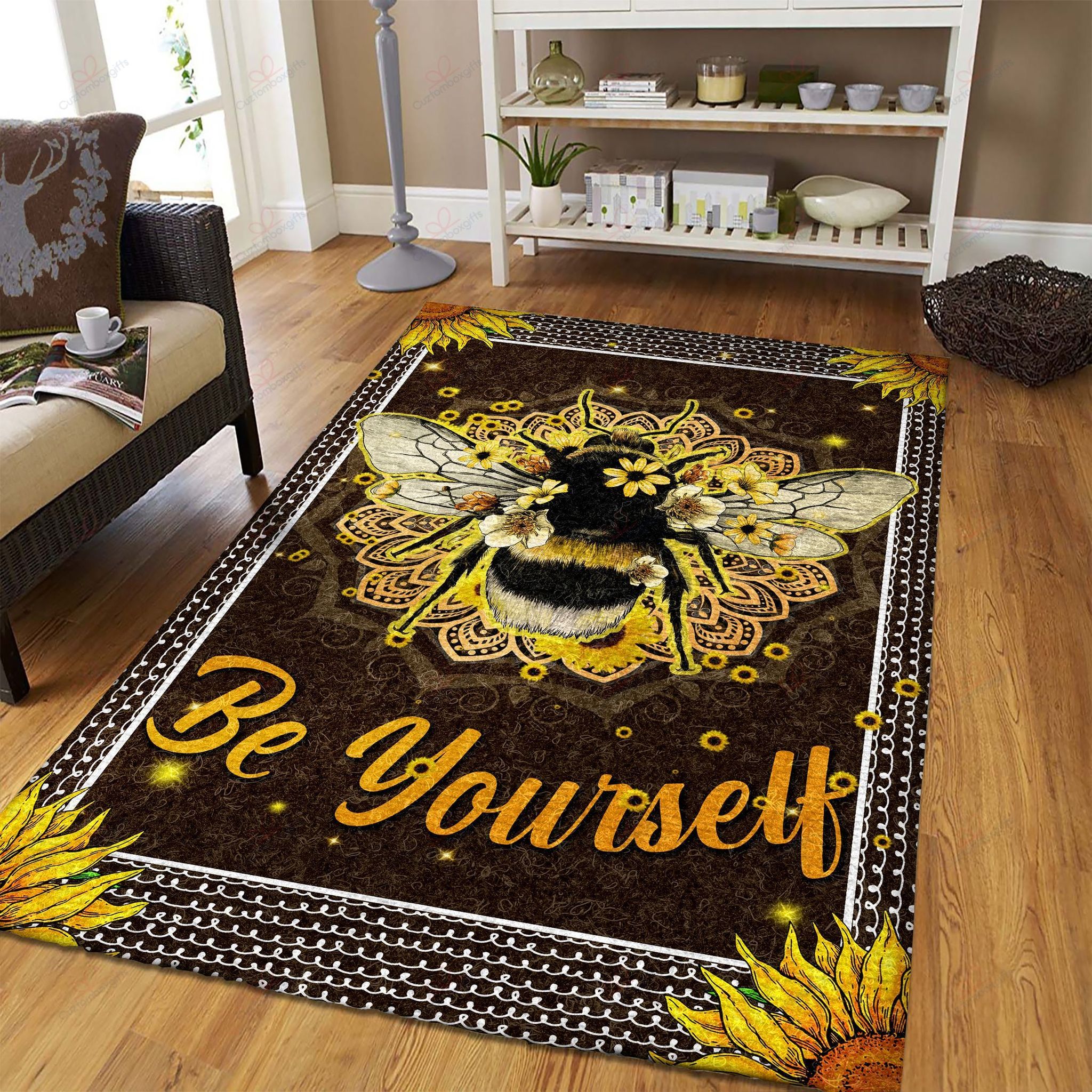 Be Yourself Bee Sunflower Rug Sport Decor Gift Floor Decor Living Room Carpet Rug Area Rug - 12dceb61925e Be Yourself Bee Sunflower Rug Sport Decor Gift Floor Decor Living Room Carpet Rug Area Rug - 12dceb61925e