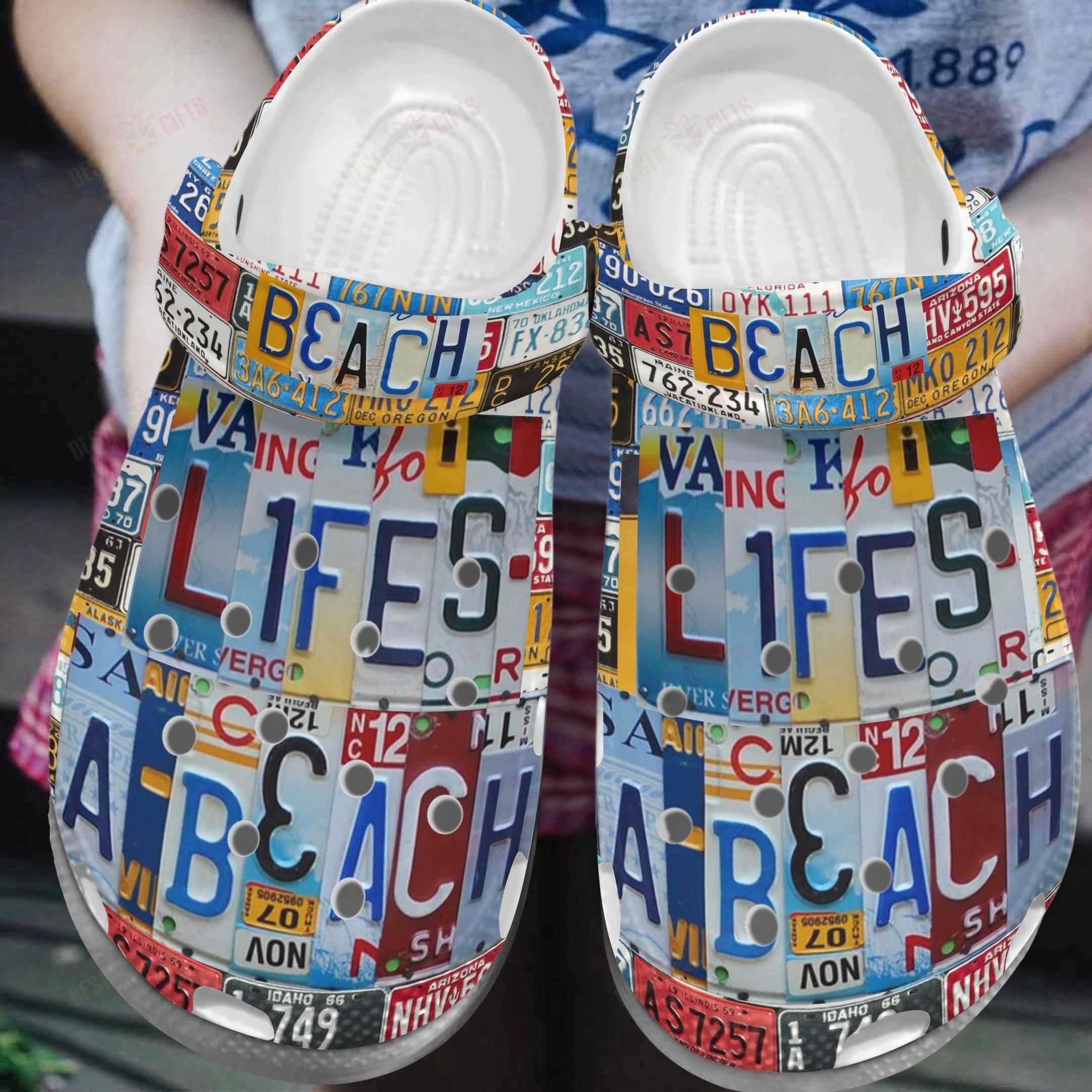 Beach Crocs Clog Classic Clog Whitesole Life Is A Beach Shoes Beach Crocs Clog Classic Clog Whitesole Life Is A Beach Shoes