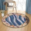 Beach Flip Flops Round Carpet Floor Rug Living Room Bedroom Decor Round Area Rug Carpet