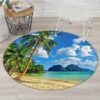 Beach Round Carpet Floor Rug Living Room Bedroom Decor Round Area Rug Carpet
