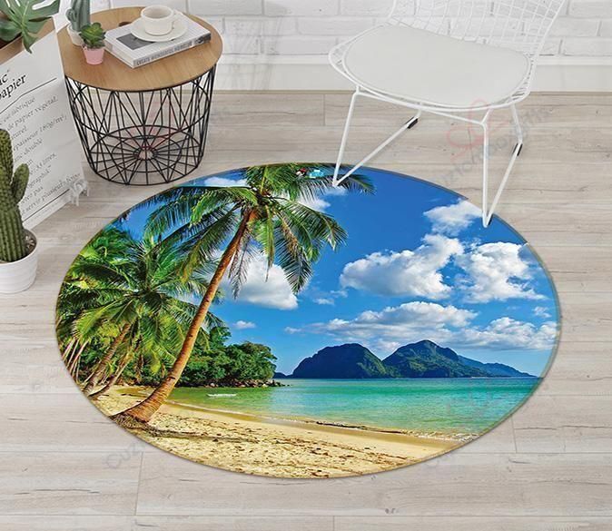 Beach Round Carpet Floor Rug Living Room Bedroom Decor Round Area Rug Carpet Beach Round Carpet Floor Rug Living Room Bedroom Decor Round Area Rug Carpet