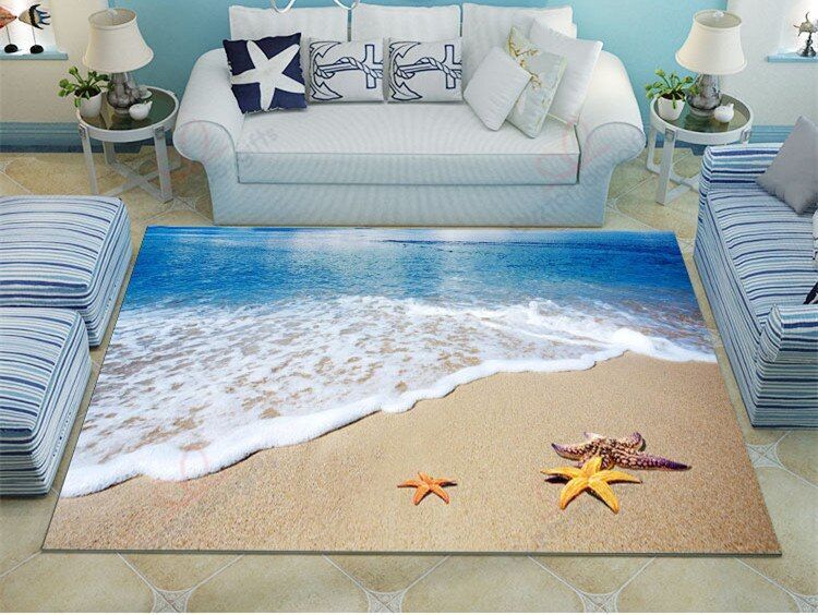 Beach In The Summer Rug Sport Decor Gift Floor Decor Living Room Carpet Rug Area Rug - 321c0e6a239e Beach In The Summer Rug Sport Decor Gift Floor Decor Living Room Carpet Rug Area Rug - 321c0e6a239e