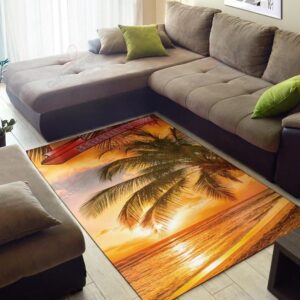 Beach In The Sunset Rug Sport Decor Gift Floor Decor Living Room Carpet Rug Area Rug - e7bffa114c93
